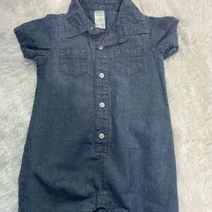 Carter’s 12 month denim romper jumpsuit short sleeves shorts